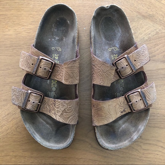 birkenstock embossed leather